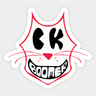 Ok Boomer cat sarcastic Kitty Sticker